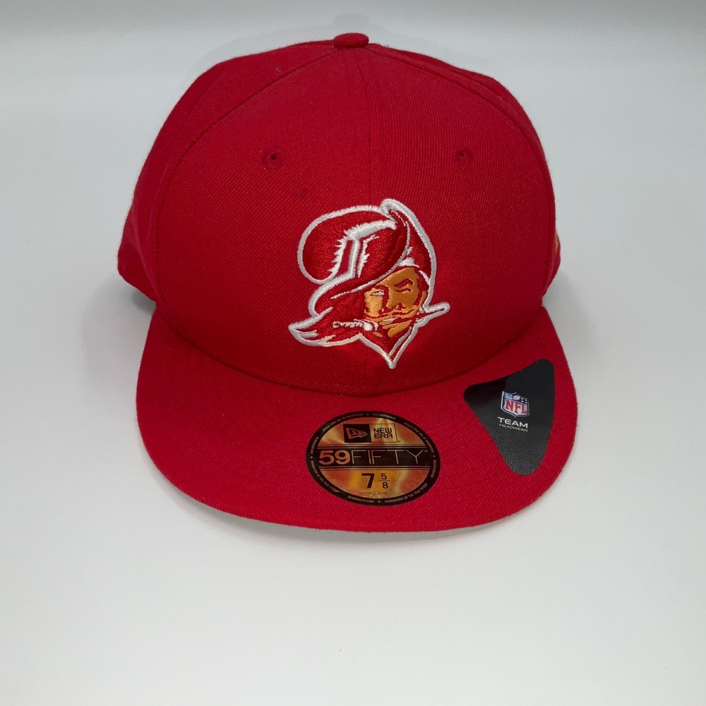 New Era Tampa Bay Buccaneers Fitted Hat 7 5/8 Bucco Bruce Blokecore Gameday